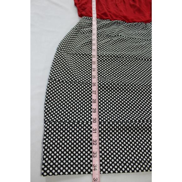 NWT Enfocus Studio Red & Polka Dot Faux Two-Piece Dress Size 8 - Picture 6 of 6